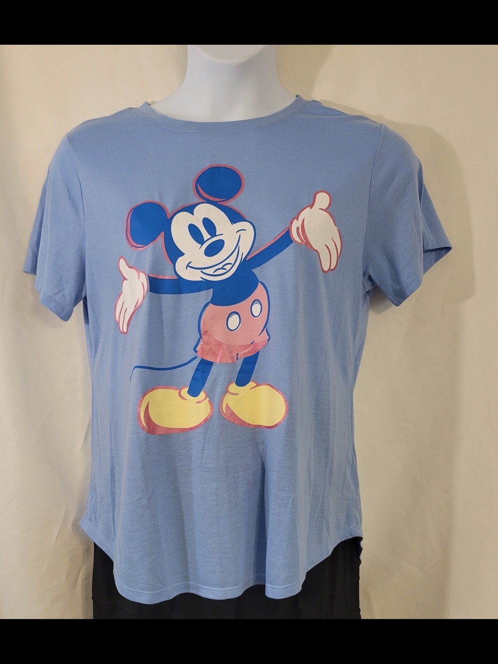 Disney Mickey Mouse Blue Graphic Tee Shirt Women's XXL